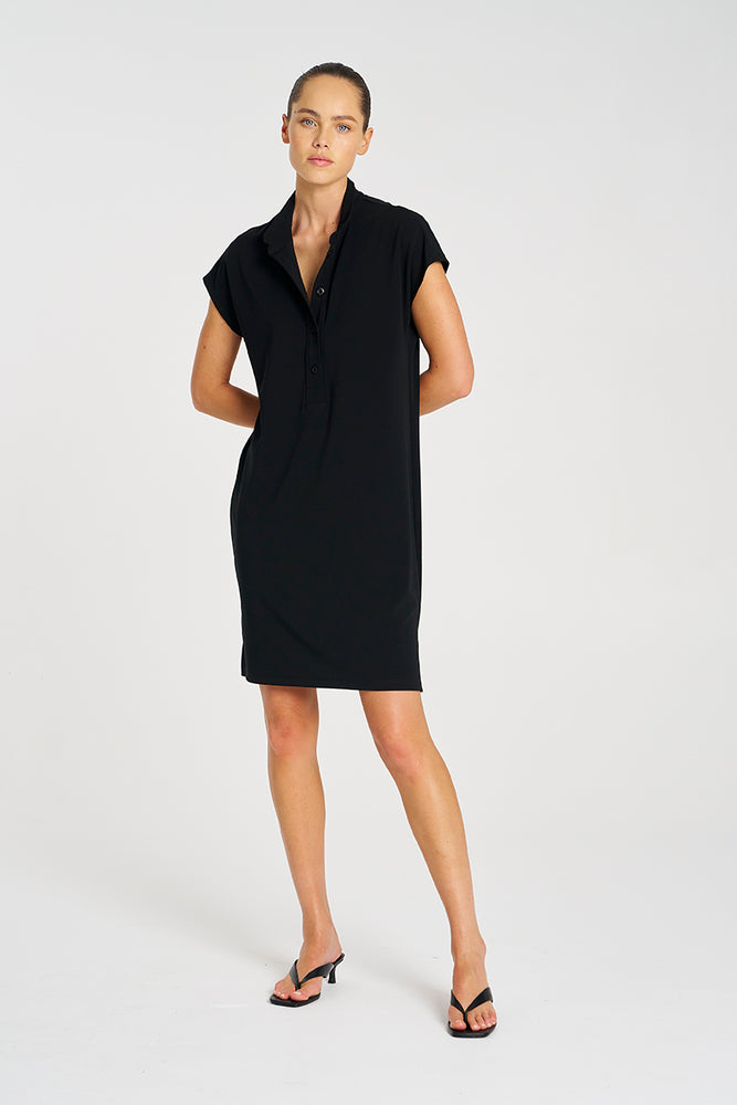 Mela Purdie Navy Henley Dress