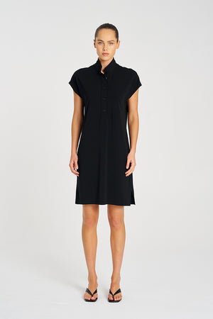 Mela Purdie Navy Henley Dress