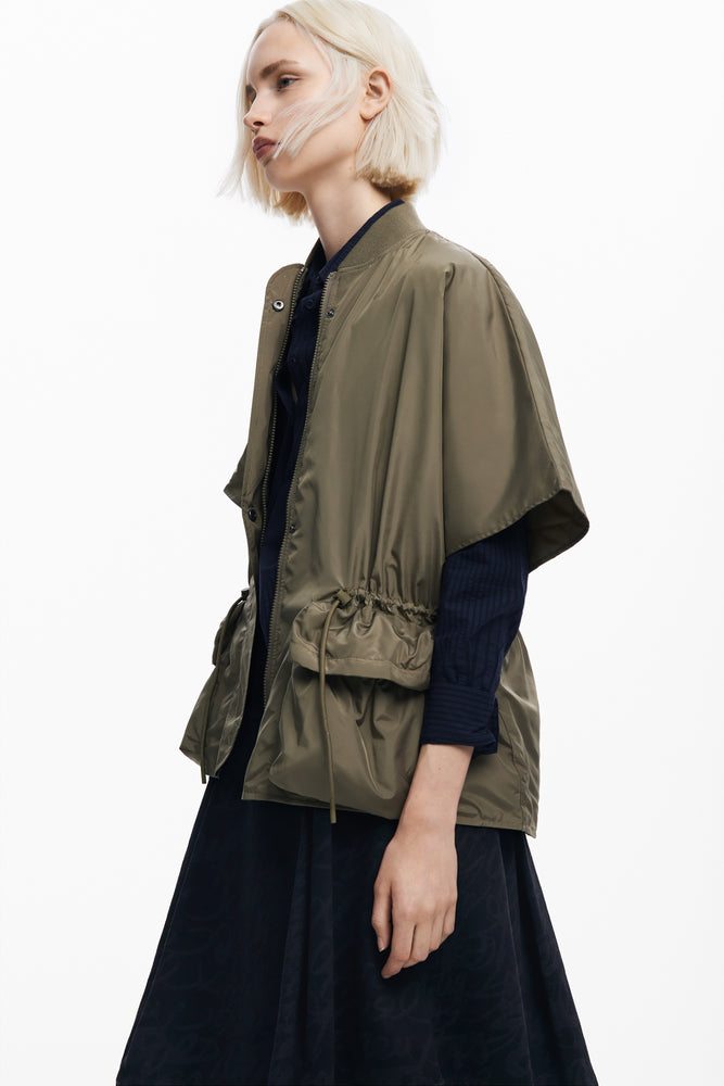 Desigual Khaki Nylon Poncho