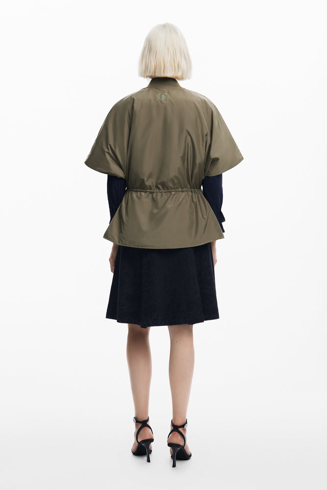 Desigual Khaki Nylon Poncho