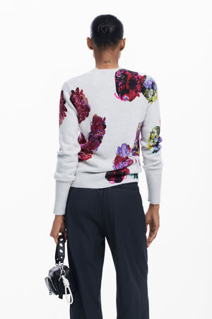 Desigual Silver Floral Sweater