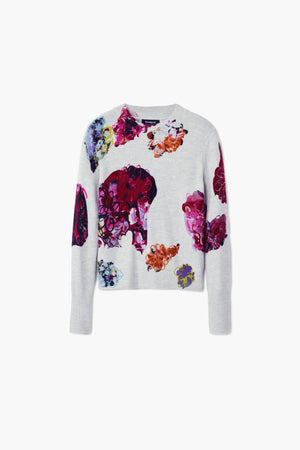 Desigual Silver Floral Sweater