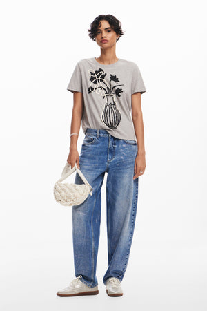 Desigual Grey Vase T-Shirt