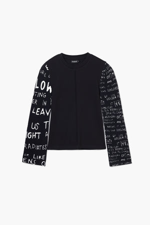 Desigual Black Letter Sweater