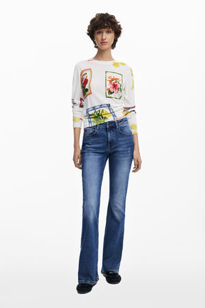 Desigual White Crudo Knit