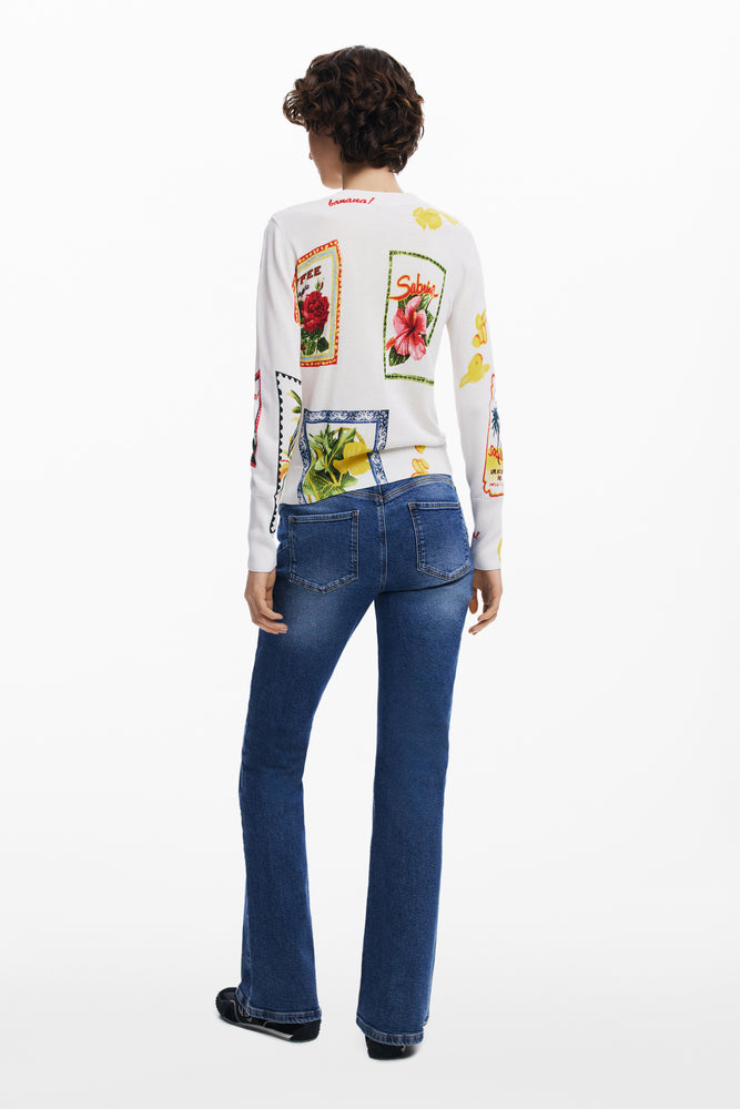 Desigual White Crudo Knit