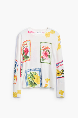 Desigual White Crudo Knit