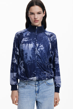 Desigual Blue Zipped Jacket