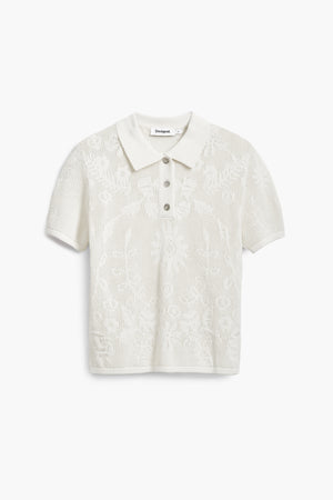 Desigual Cream Mesh Top