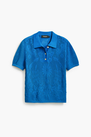 Desigual Blue Mesh Top