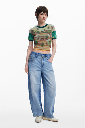 Desigual Printed Knit Top