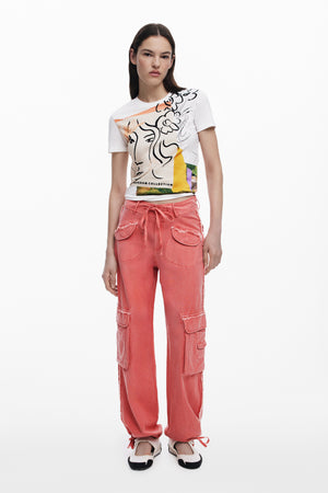 Desigual White T-Shirt with Print