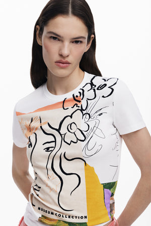 Desigual White T-Shirt with Print
