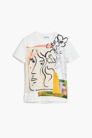 Desigual White T-Shirt with Print