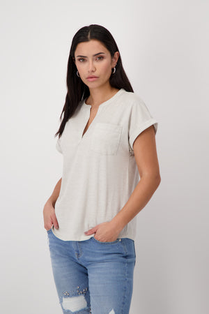 Monari Taupe Top