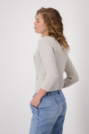 Monari Taupe Knit Jacket