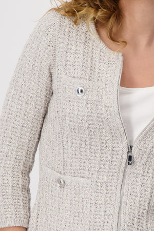 Monari Taupe Knit Jacket