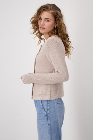 Monari Taupe Knit Jacket