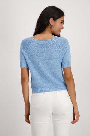 Monari Knit Blue Top
