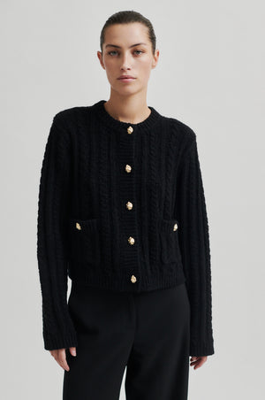 Second Female Karolina Knit Cardigan - Black