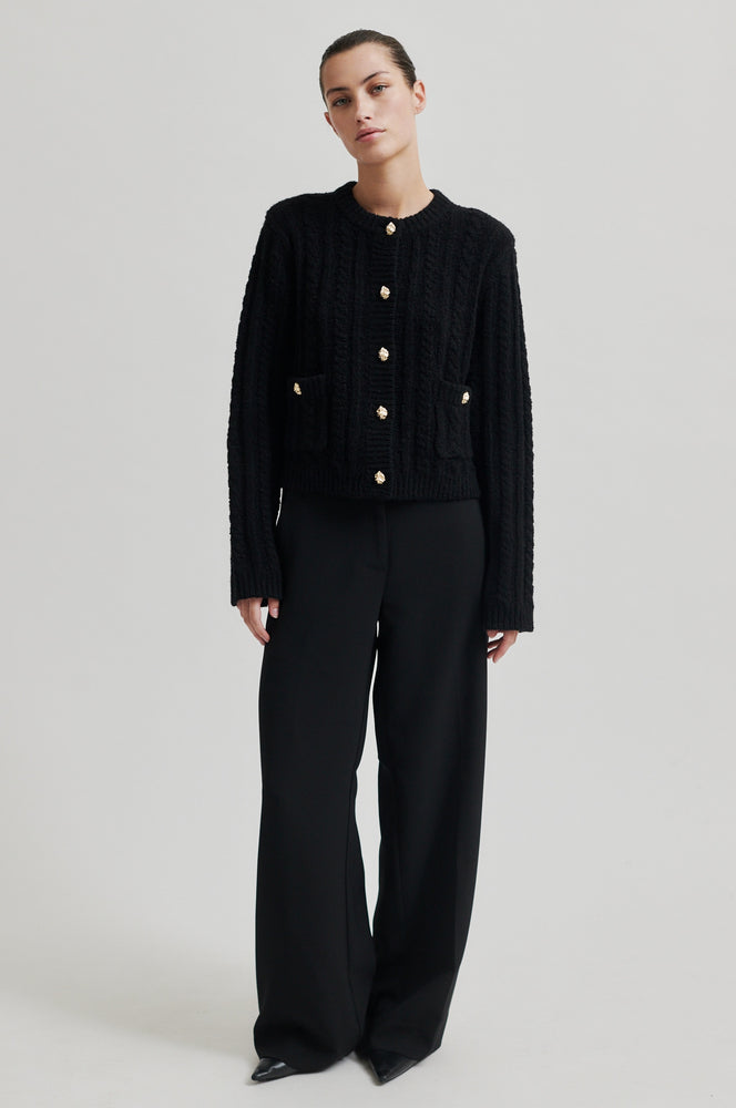 Second Female Karolina Knit Cardigan - Black