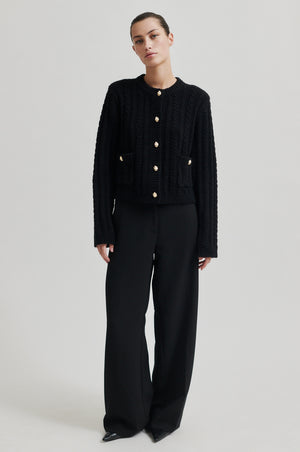 Second Female Karolina Knit Cardigan - Black