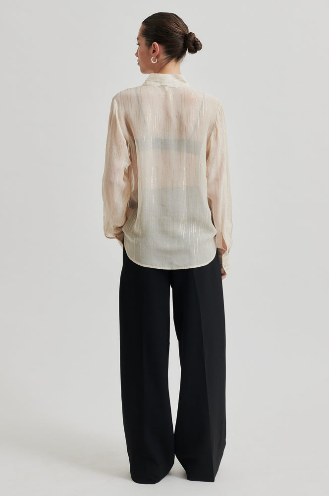 Second Female Fique Straight Trousers - Black