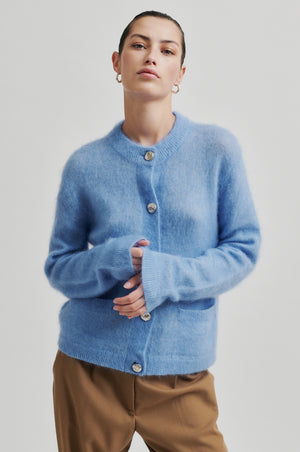 Second Female Anneleen Knit Cardigan - Vista Blue