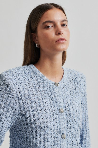 Second Female Blue Knit Jacket