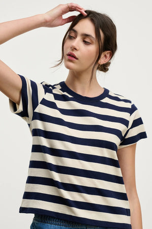Velvet Navy Stripe T-Shirt