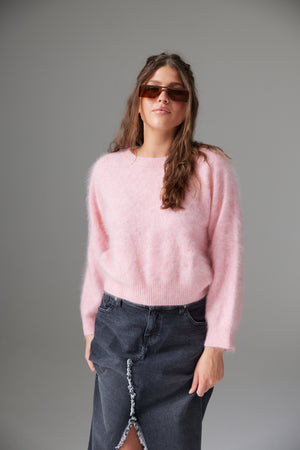 Crush Brushed Cashmere Crew