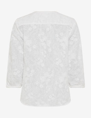 Brax Velia Embroidered Blouse - White