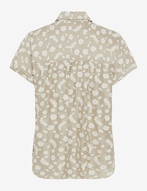 Brax Viv Embroidered Blouse - Soft Greige