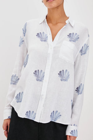 Rails Charli Long Sleeve Shirt - Blue Seashells
