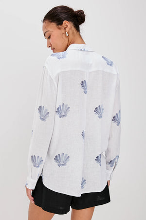Rails Charli Long Sleeve Shirt - Blue Seashells