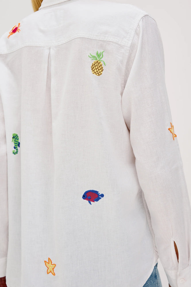 Rails Charli Long Sleeve Shirt - Island Embroidery