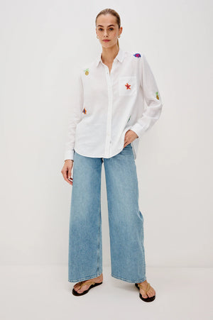 Rails Charli Long Sleeve Shirt - Island Embroidery