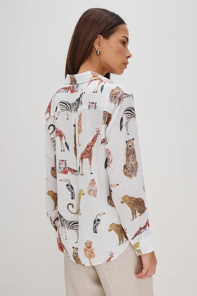Rails Charli Long Sleeve Shirt - Jungle Animals