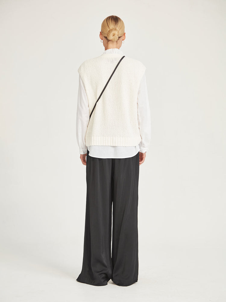 Caroline Sills Sandon Ivory Knit Vest