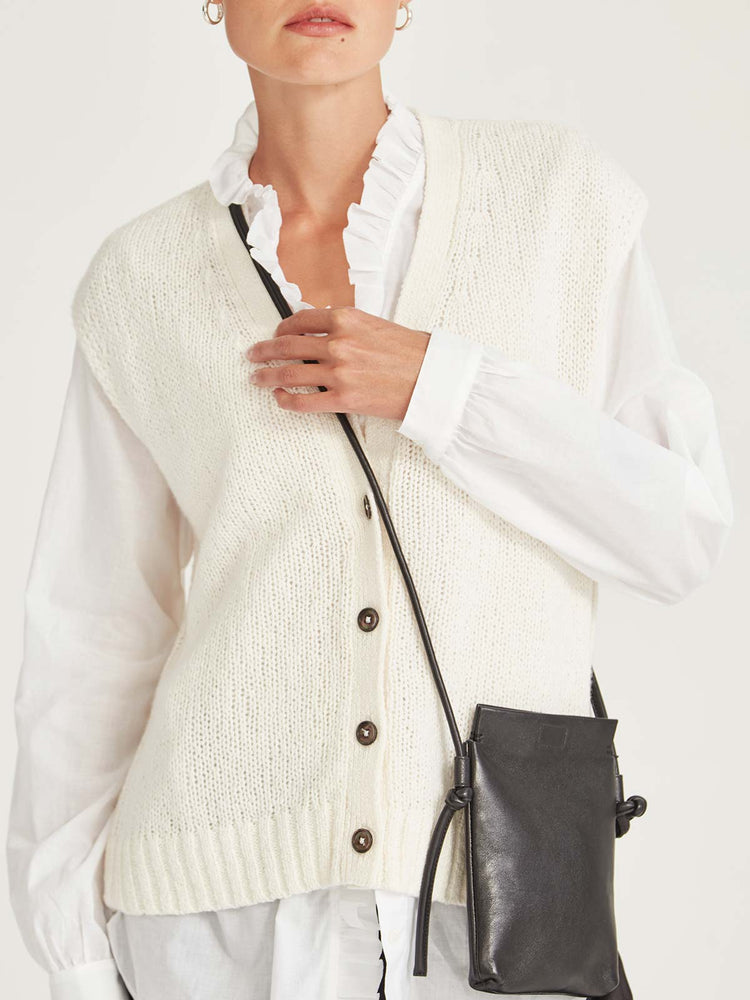 Caroline Sills Sandon Ivory Knit Vest