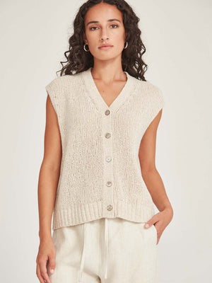 Caroline Sills Sandon Oat Knit Vest