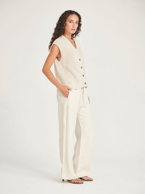 Caroline Sills Sandon Oat Knit Vest