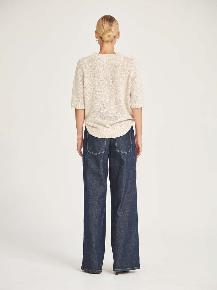 Caroline Sills Gaia Oat Knit Tee