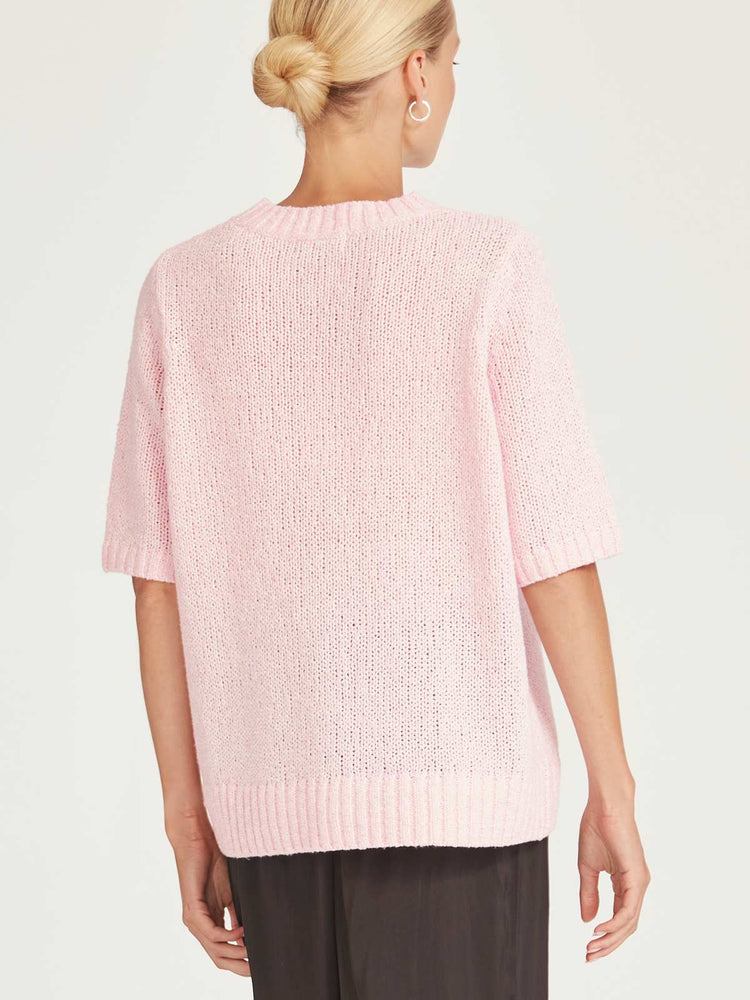 Caroline Sills Gaia Pink Parfait Knit Tee
