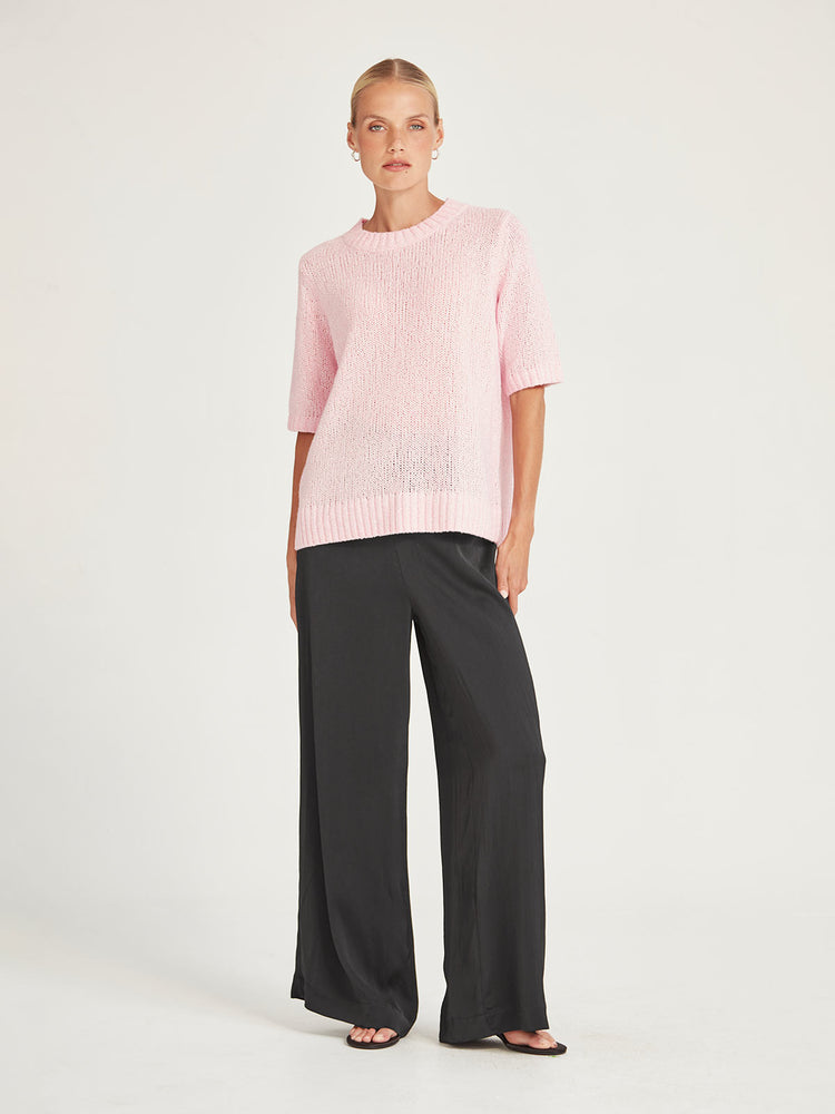 Caroline Sills Gaia Pink Parfait Knit Tee