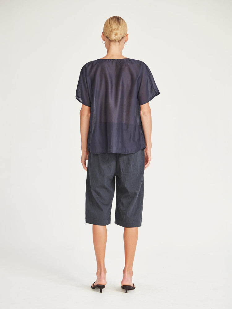Caroline Sills Navy Dana Top