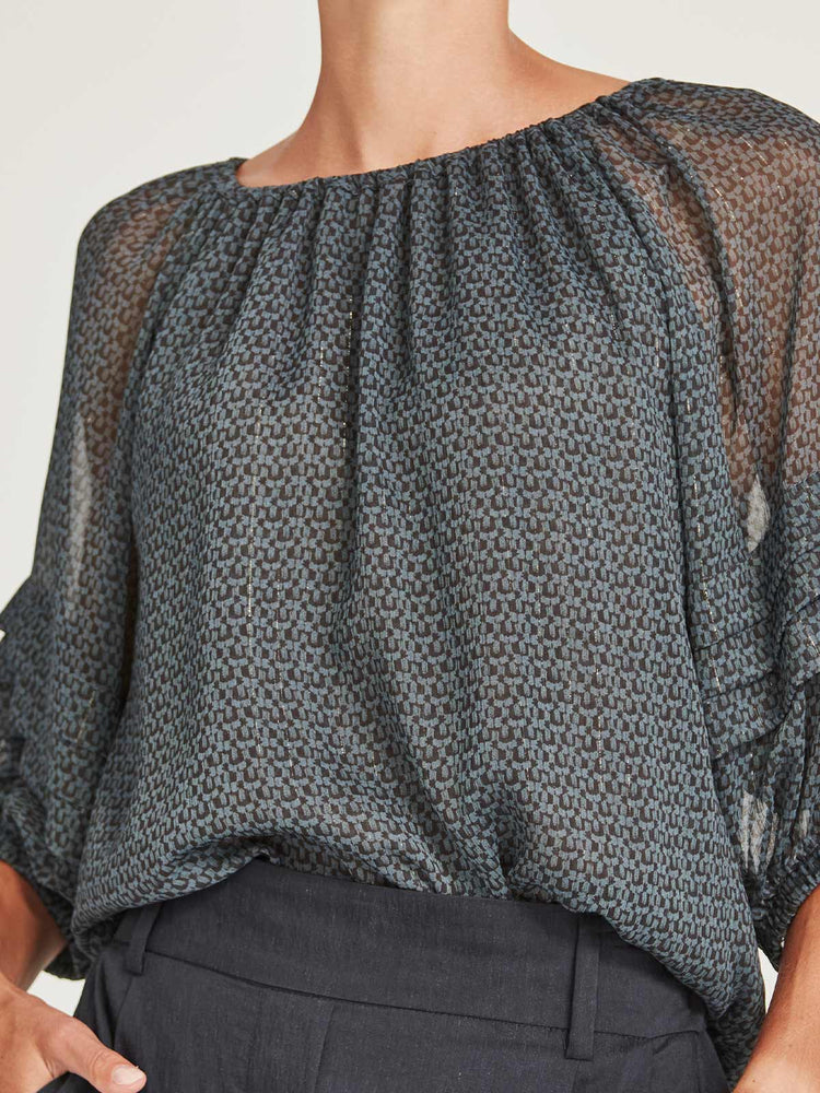 Caroline Sills Navy Bonita Blouse