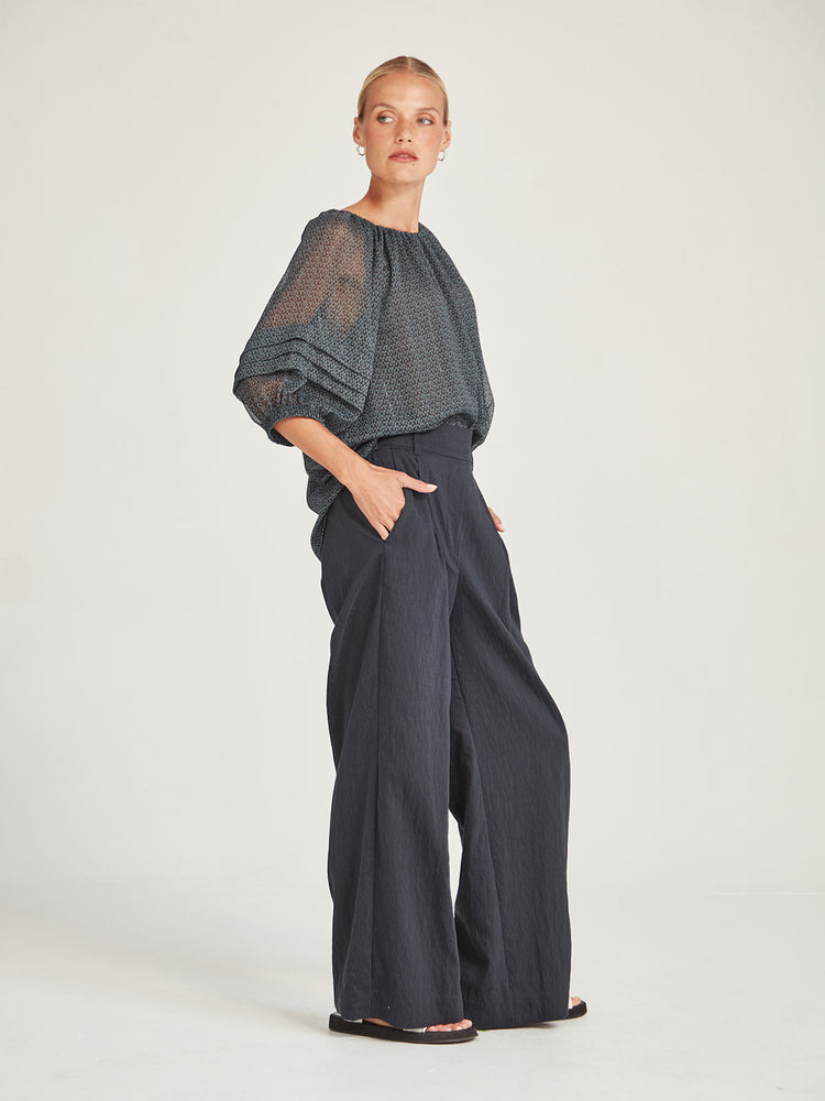 Caroline Sills Navy Bonita Blouse