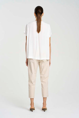Mela Purdie White Double Vent Top