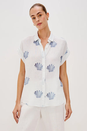 Rails Jamie Short Sleeve Shirt - Blue Seashells